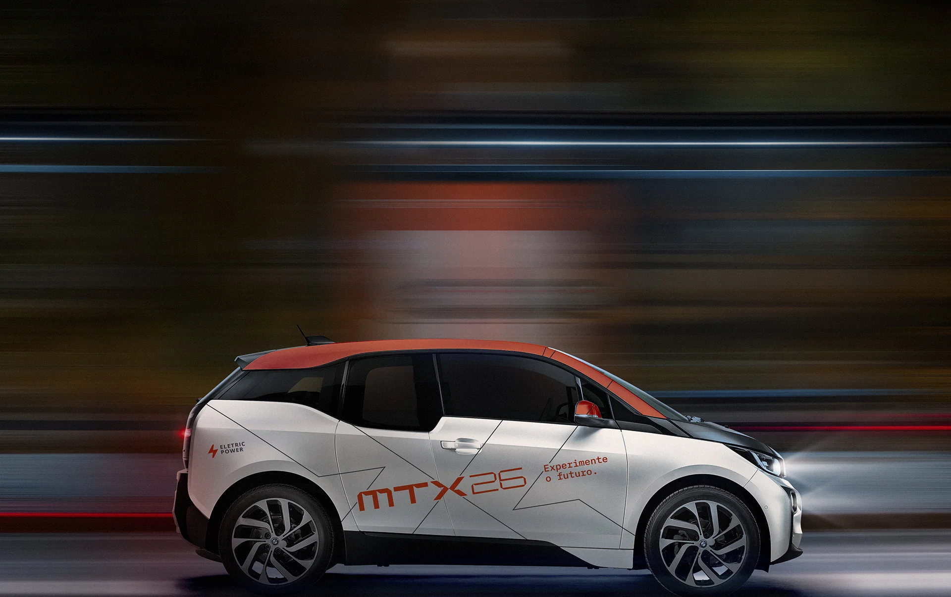 Peça visual MTX de mobilidade elétrica